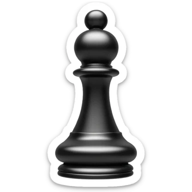 white chess pieces, pawn, white sticker
