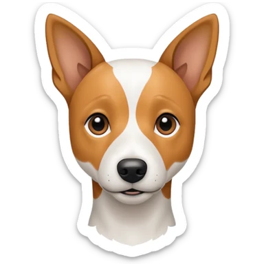 a white jack russell the size of a kelpie sticker