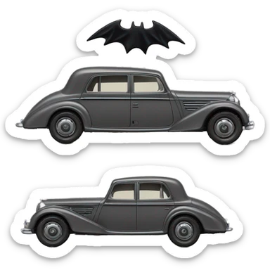  Batman’s 1943 hot wheels WW2 Mercedes German Staff Officer’s 4-door Car sticker