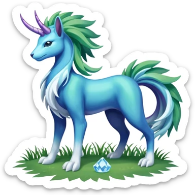 Suicune-Aurorus-Meganium-fusion (full body) sticker