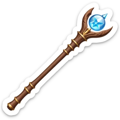 Harry Potter magic wand Brown and sade sticker