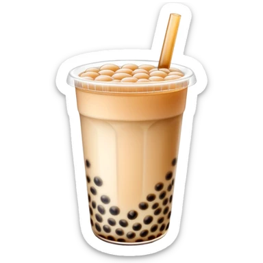bubble tea with tapioca pearls sticker