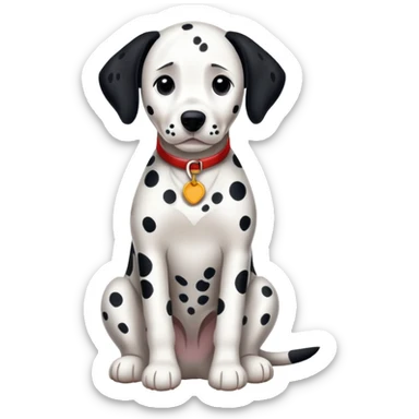 dalmatian dog sitting sticker