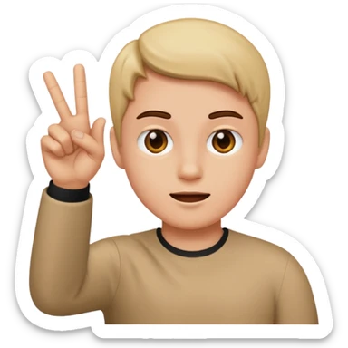 Flipping someone off  sticker