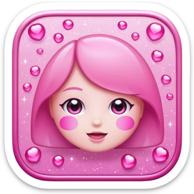 glitter pink simbolo Douyin sticker