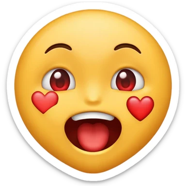 make an emoji where something is so beautiful your jaw drops and you have heart eyes and you are in love sticker