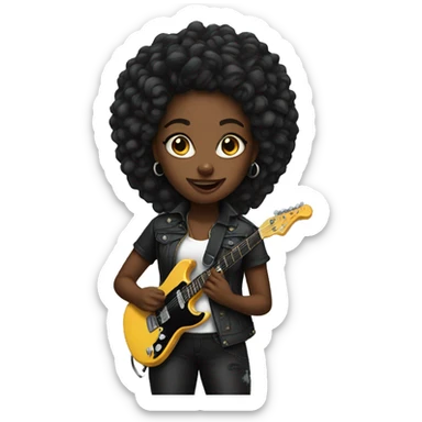 Rockstar black girl sticker
