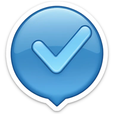 Verified just blue color tick mark  sticker