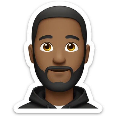 bearded man with black hoodie sticker