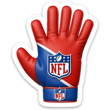  #1 glove nfl thumbs up   in blue (#00A3E0) and red (#F9423A)  sticker
