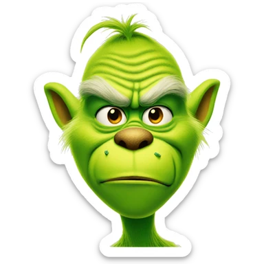 Grinch smirking  sticker