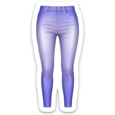 Realistic pair of rose gold to periwinkle ombre leather pants isolated.  sticker