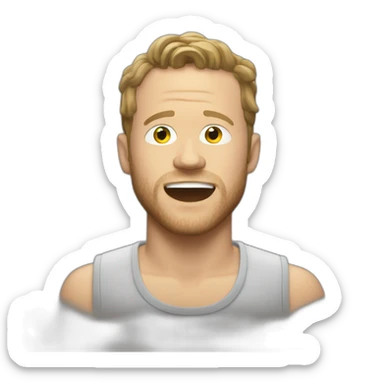 Dan reynolds qui boit un coca sticker