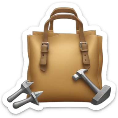 a bag with 5 claw hammers sticking out sticker