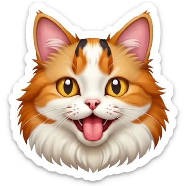 Cat sticking out its tongue  sticker