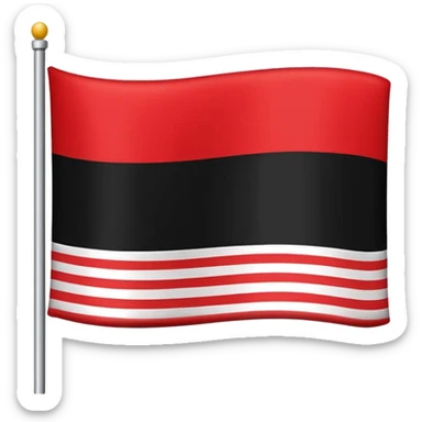 Creat an flag win red and black colour only colour not designs half in red and another half in black  by dividing equaly single flag sticker