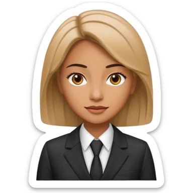 female boss in suit sticker