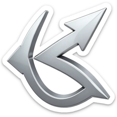 Rotating arrow symbol sticker