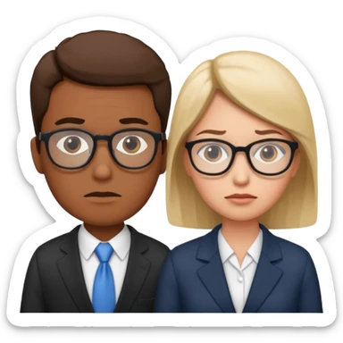 Can you draw these as normal people and not as doctors!!!! They need to have some concern on their face. They need to consider two product options. sticker