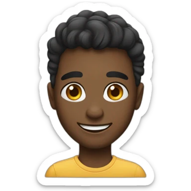 cara feliz con anteojos negros sticker