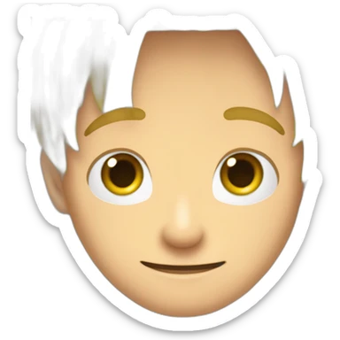 Sanji avec meche qui cache oeil droit et sourcils en vrille vers l'interieur du visage yeux bleux sticker