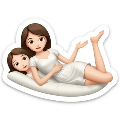 naked woman lying down and showing her vagina with spread legs sticker