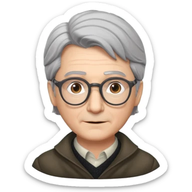 Narrator gray hair classes  from Into the Woods sticker