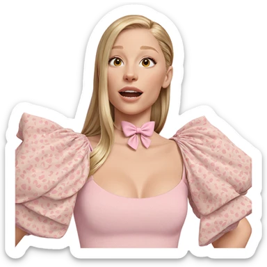 girl with long blonde hair sticker