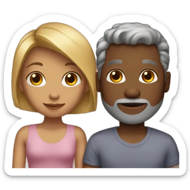 Love interracial sticker