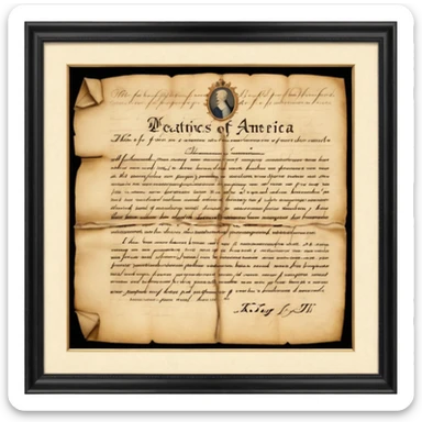 grievances the people of America had with King George III, about how he stripped them of their rights.
 sticker