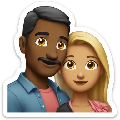 Pareja besándose sticker