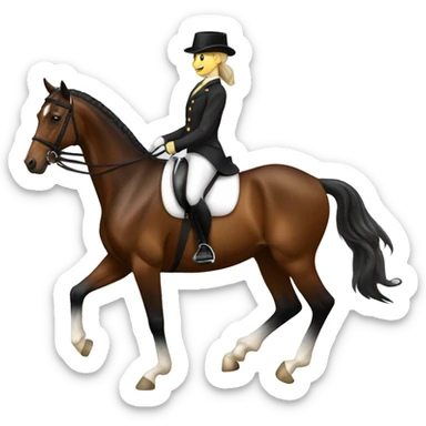 dressage horse sticker