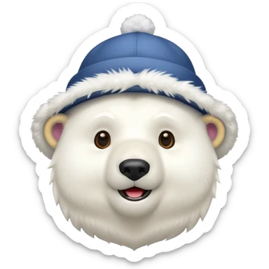 polar bar with hat sticker