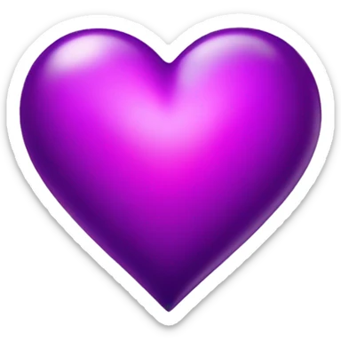 Shiny purple green magenta heart  sticker