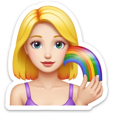 
female director with rainbow sticker