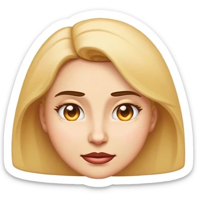 A woman emoji with a smug, arrogant expression, looking down on others sticker