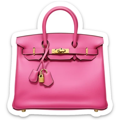 hermes birkin bright bubblegum pink bag gold hardware sticker