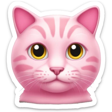 pink cat sticker