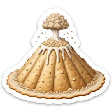 matza volcano eruption sticker