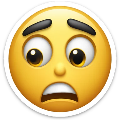 Extremely shocked emoji with bulging eyes, wide-open mouth, and raised eyebrows, expressing intense disbelief sticker