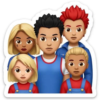 Glam jangle Quale Ricky Shoko, Tay, Tay, Rady Choppa, no Coco V Chucky sticker