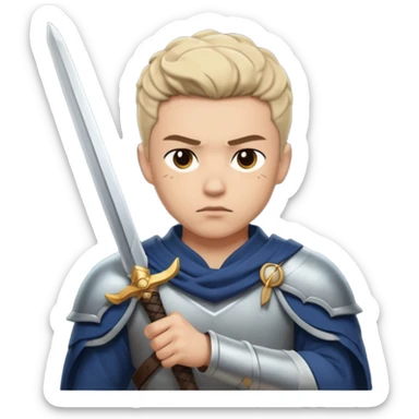 forgive by placing a sword on enemies shoulder sticker