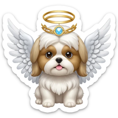 Shih tzu angel sticker