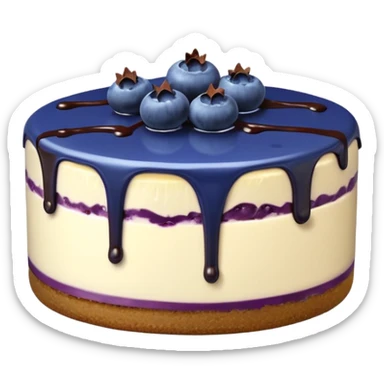 Blueberry cheesecake with drizzles of chocolate  sticker