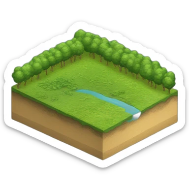 area where vegetation was removed sticker