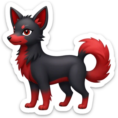 Houndour-Zorua-hybrid full body sticker
