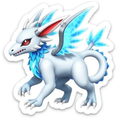 Neon Vibrant Pulsating Trail-glowing Chromatic Trico-Absol-Protogen-Salamence-Silvally-fusion-hybrid sticker