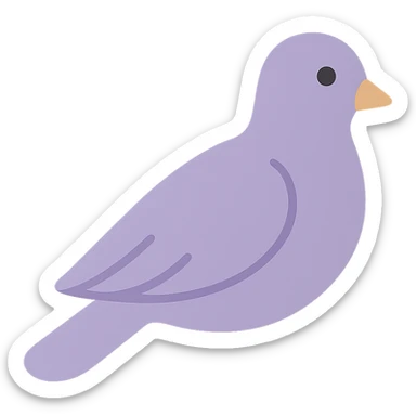 A dull purple Dove  sticker