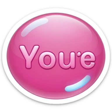 “You’re Done” in pink bubble letters  sticker