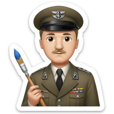  hitler working as a painter sticker